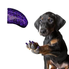 BLACKBERRY GLITTER ~ 60 PIECE Soft Nail Caps for DOG Claws ~ PRETTY CLAWS ~ Paws