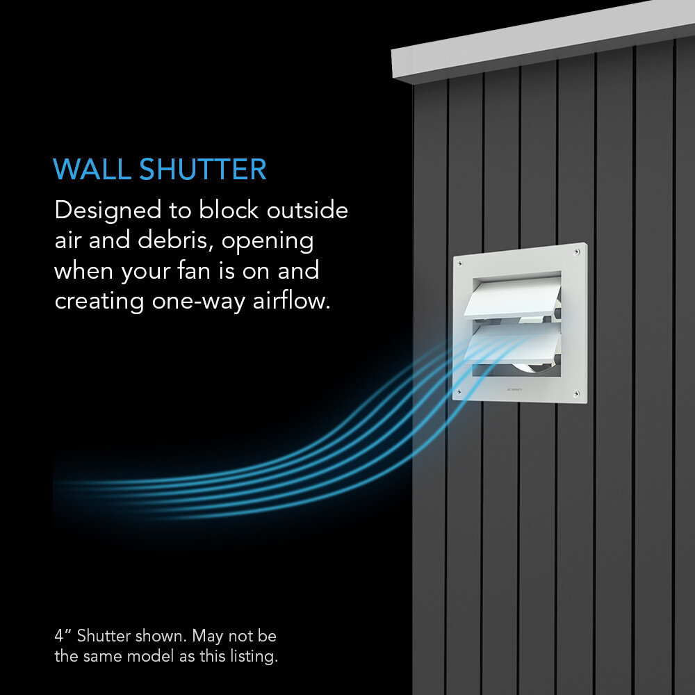 Wall Mount Duct Shutter, 6u0026#034; One-Way Airflow Vent Hood for Home HVAC  Attic Dryers | eBay