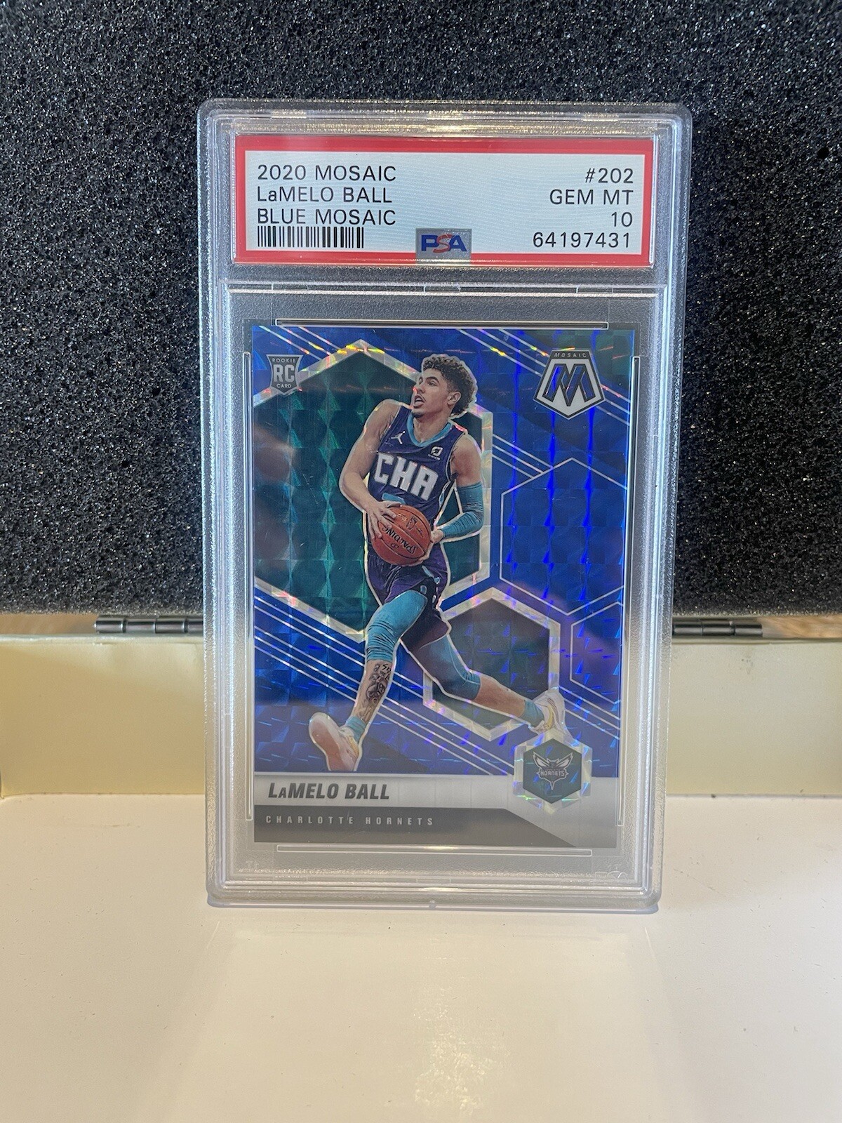 2020-21 Panini Mosaic - Rookie Blue Mosaic Prizm #202 LaMelo Ball /99 (RC)
