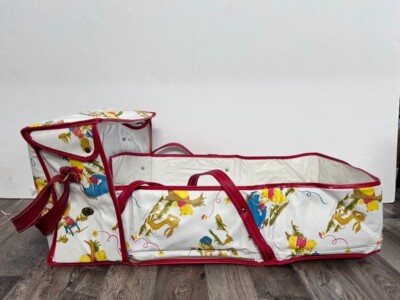 Vintage Baby Carry Travel Bassinet Disney Winnie The Pooh 1970's