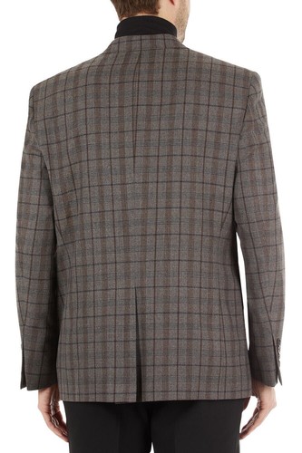 Ralph Lauren Mens Wool Blend Plaid Sport Coat Grey/Brown 42 S - Picture 2 of 4