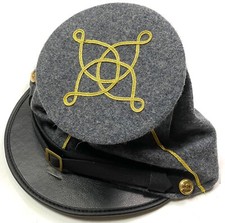 CIVIL WAR CSA CONFEDERATE LIEUTENANT OFFICER WOOL KEPI FORAGE BUMMER CAP-XLARGE
