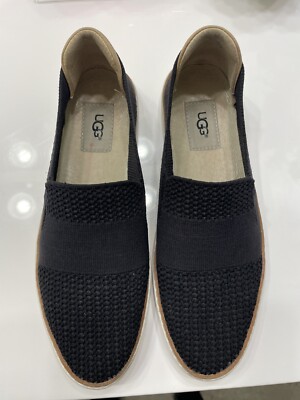UGG Sammy Womens Size 8 Black Fabric Slip On Loafers Shoes  display picture 2