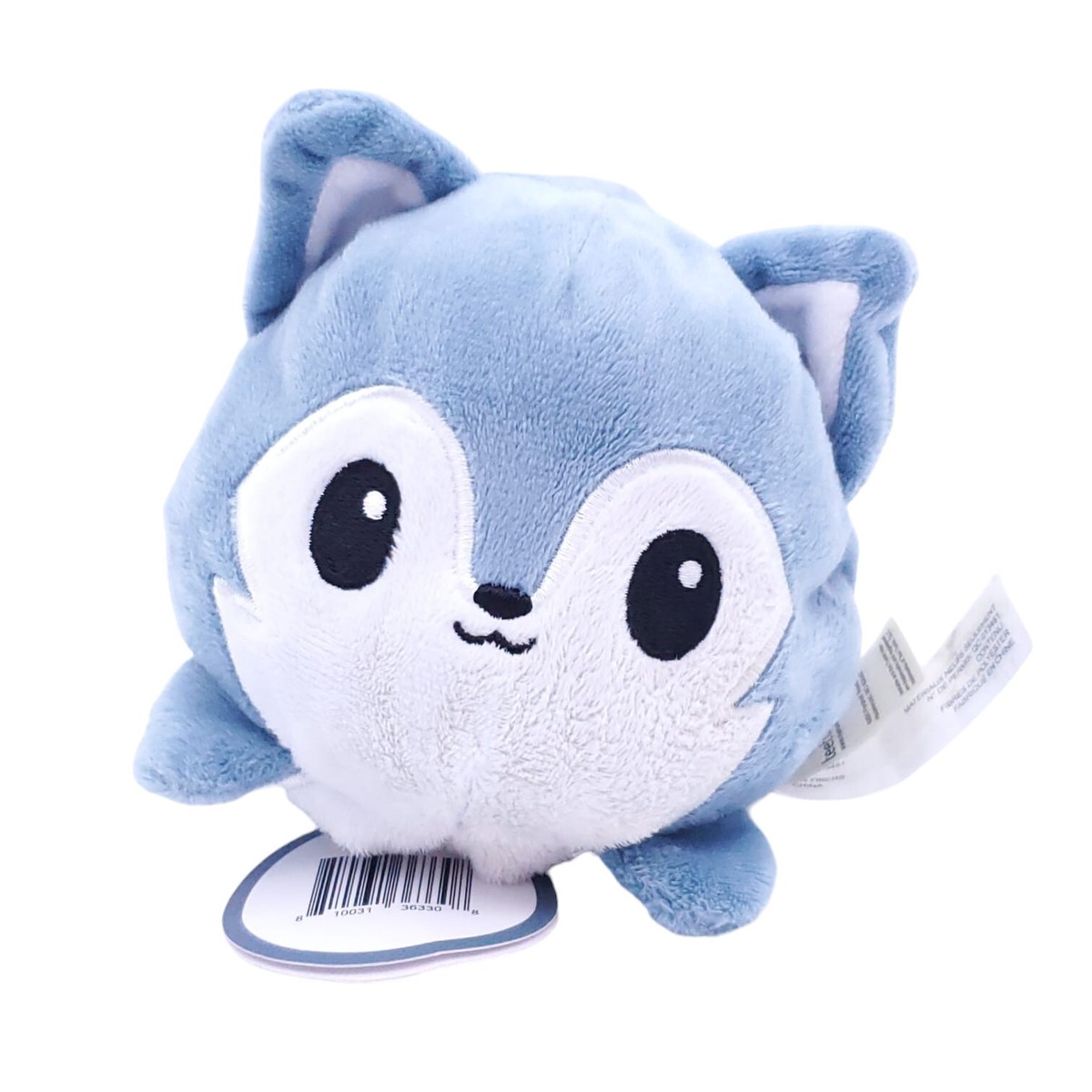 NEW TeeTurtle The Original Reversible Fox Plushie White Gray Plush  Stuffed 4