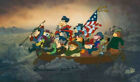 Hanna Barbera: Crossing the Delaware-11 Character Le Cel- Signed Hanna/Barbera