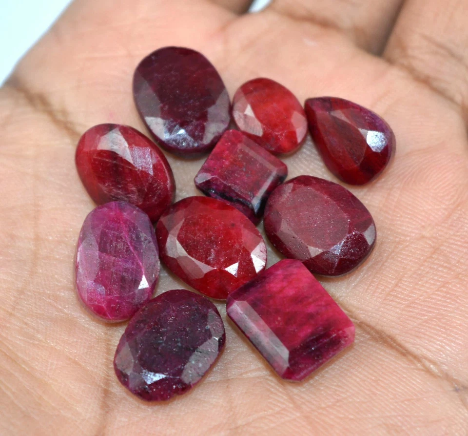 AAA Grade Yellow Citrine & Red Ruby 100 Ct Loose Gemstone Mix Shape Lot - Image 3 of 4