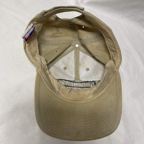 Sombrero de sindicato Laborers Local 459 bronceado envejecido manchado con tirantes Belleville - Imagen 8 de 10