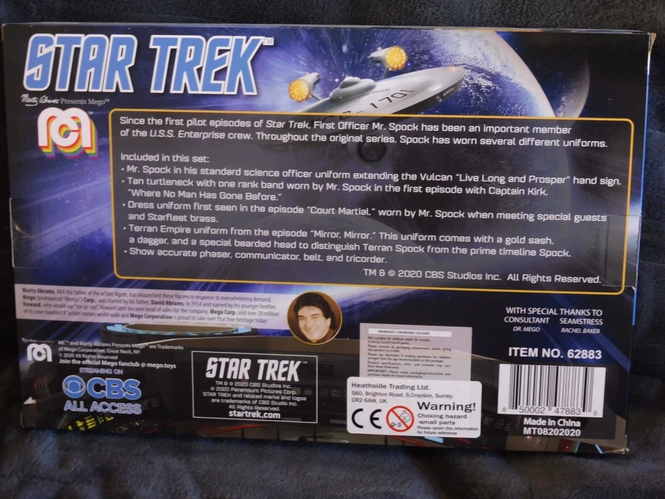 Star Trek: MR. SPOCK Set de Regalo Mego 2020 8" Figura de Acción Vestido Uniforme Inc.  Foto 2 de 4