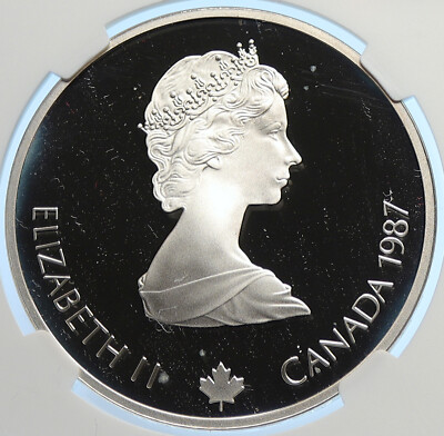 1987 CANADA 1988 CALGARY OLYMPICS Ice Curling Proof Silver $20