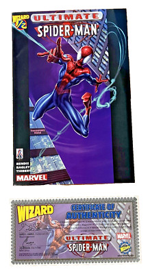 Ultimate Spider-man #1/2 Wizard Limited Edition with COA Mark Bagley Art Marvel!