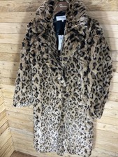 Gerard Darel Fur Coat Size 36 Leopard Print Brand New With Tags Rrp450