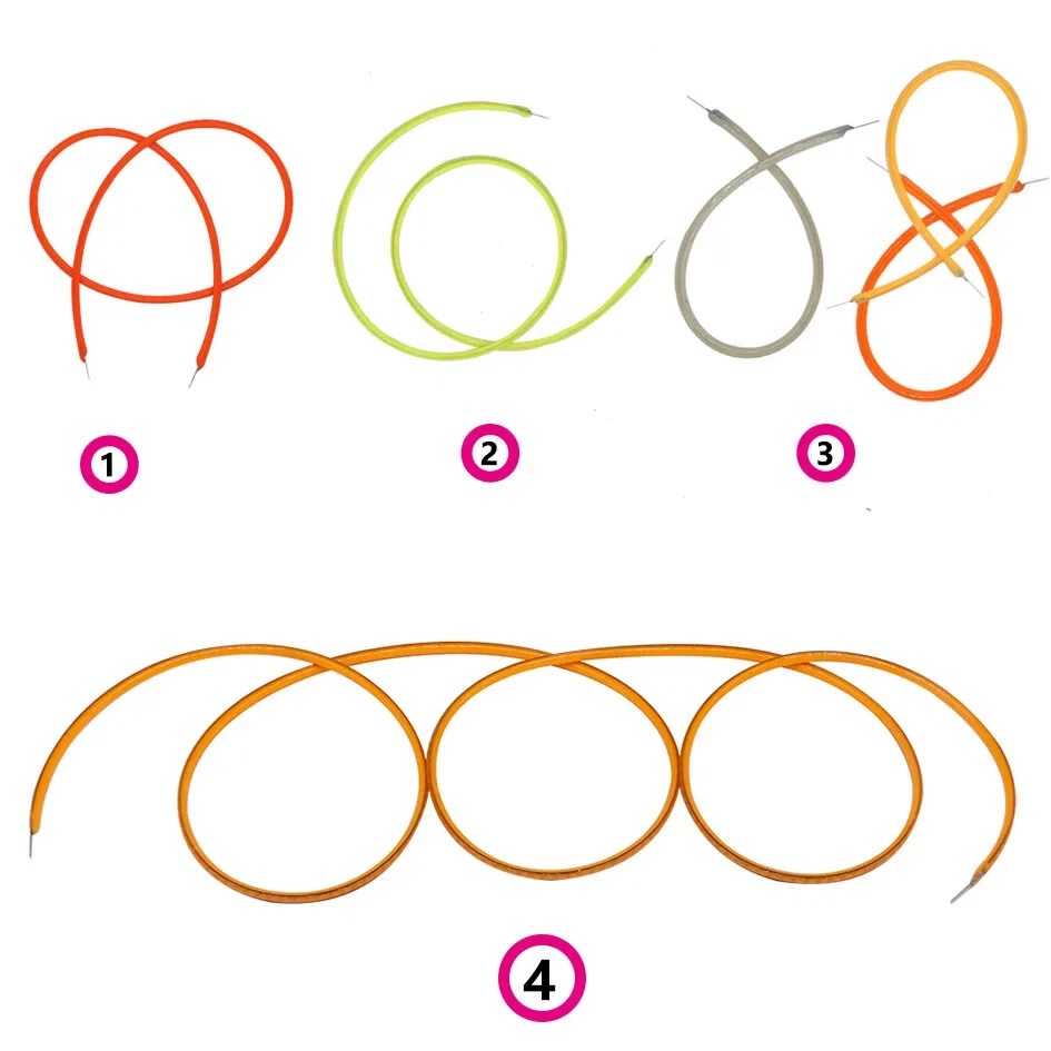 10 piezas Bombilla LED Edison Lámpara Piezas 3V Bombilla LED Accesorios Diodos Filamento Flexible Foto 3 de 4