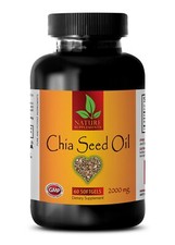 Fatty acids supplements - 2000 CHIA SEED OIL - antioxidant blend - 1 Bottle