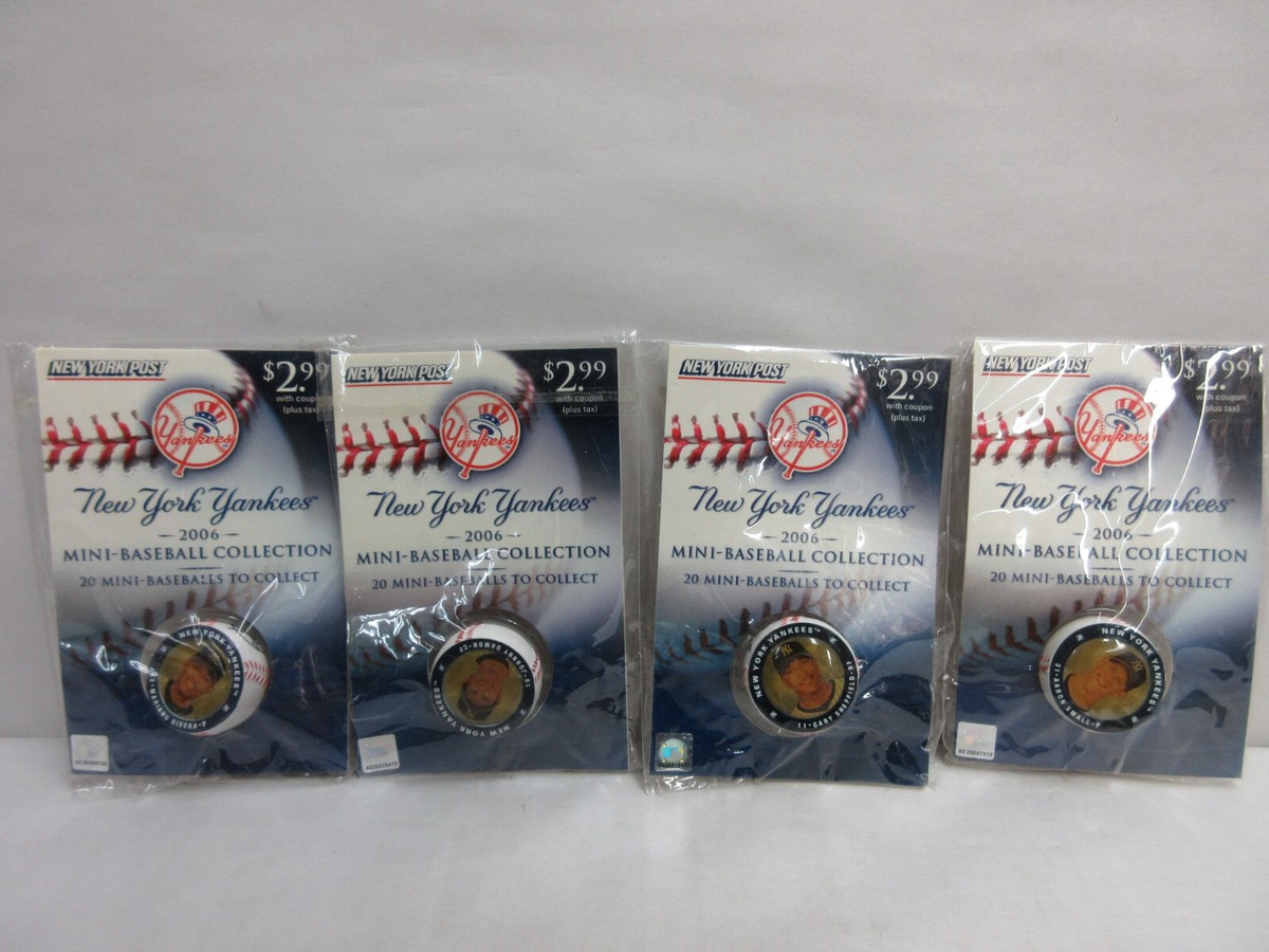 Set of 20 2006 New York Yankees Mini Baseball Collection w/ Album