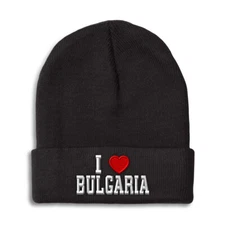 Beanies for Men I Love Bulgaria I Love Winter Hats for Women Acrylic Skull Cap