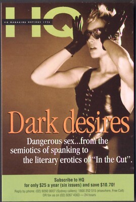 1996 Australian PROMO Postcard for HQ - Magazine Cover (Dark Desires). Versandkostenfrei