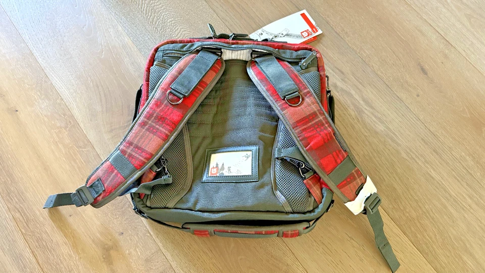 (CANTIDAD: 4) BOLSO DJ BURTON NUEVO CON ETIQUETAS FW FRANELA ROJA VERDADERA A CUADROS, VINTAGE Foto 3 de 4