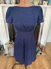 Marc by Marc Jacob’s Pure Silk Dress Size 0 (uk8) Stunning Navy Blue Gorgeous