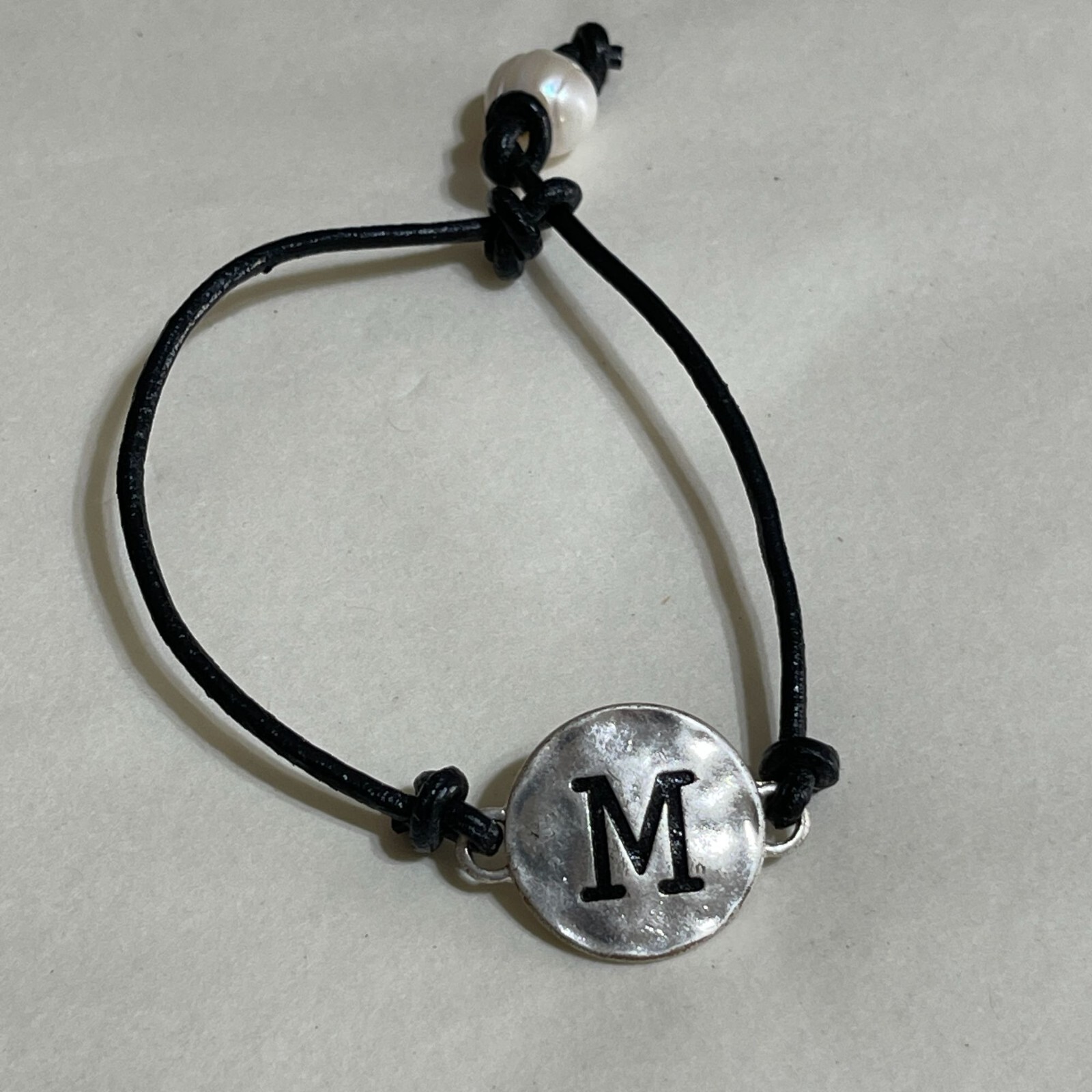 4 Monogramed "M" Bracelets Adjustable Bangle Stac… - image 7