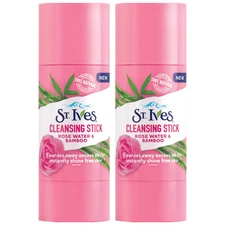 Pack of (2) New St. Ives Rosewater And Bamboo Stick Facial Cleanser 1.59 oz