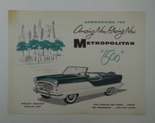 1959 1957 Metropolitan "1500" 2-Page Sales Brochure #C-103