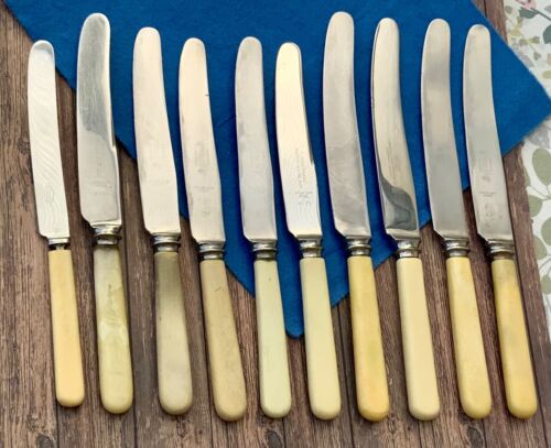 JOB LOT CUTLERY x10 HAVENHAND MOSLEY SSP FIRTH SHEFFIELD BUFF HANDLES - Picture 1 of 7