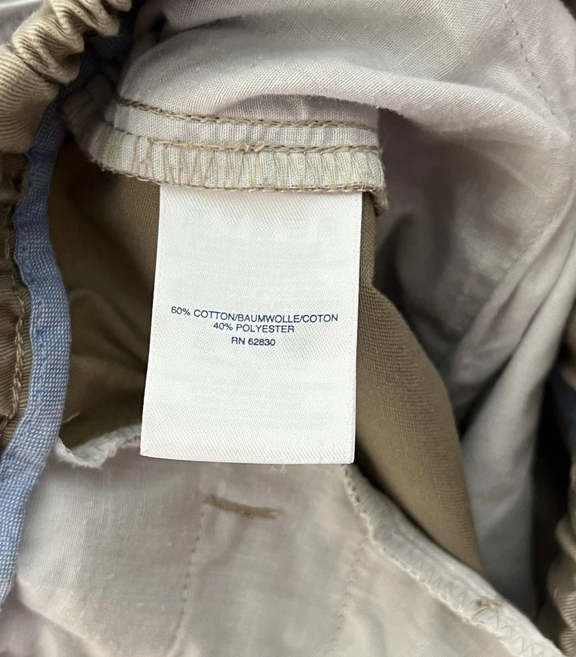 Pantalones chinos Lands End para niños talla 20H 20 tostado husky bolsillos ajustables en la cintura Foto 4 de 4