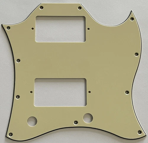 Guitar Pickguard For Gibson US SG Standard Full Face Style,3 Ply Vintage Yellow