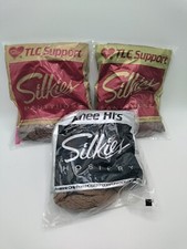 Vintage 90s Silkies TLC Support Total Leg Control Sz L-Lot of 2  1 Knee Hi's