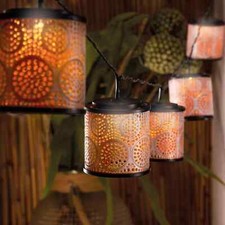 LED Solar Laterne Deko Lichterkette Lampion G...