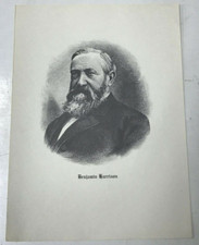 President Benjamin Harrison Photo Portrait Fabian Bachrach 9x12 Silhouette