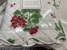  225 Matouk Italy New 1pc Standard Sham Quilted 500TC Percale Geranium Scarlet