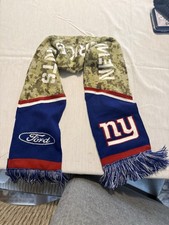 New York Giants NFL Scarf Blue Camouflage Red White Football Fan Gear