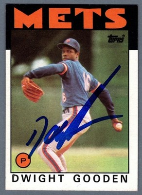 Dwight Doc Gooden Signed Autographed 1986 Topps #250 LSCM COA New York Mets