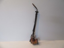 antica grande pipa in schiuma di mare cm 41 circa 19. Secolo Pistone Ulmer??  Pipa usata