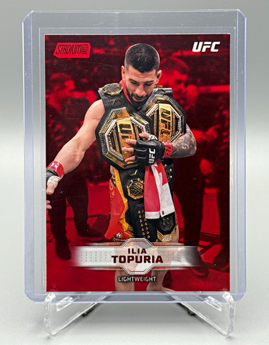 Topps 2026 Stadium Club UFC Ilia Topuria Red Parallel #6