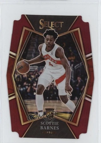 2021 Select Premier Level Maroon Prizm Die-Cut 162/175 Scottie Barnes Rookie RC