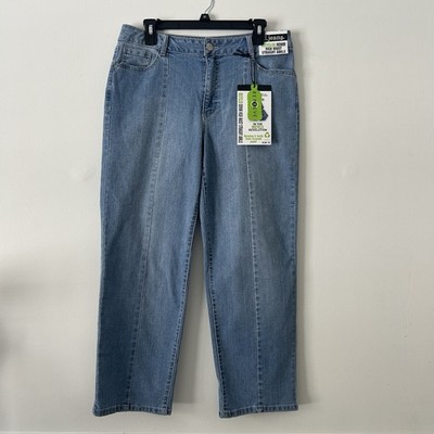 d. jeans Womens High Waist Straight Ankle Size 10 Stretch Light Wash NEW