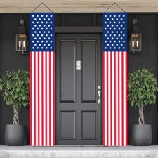 4th of July Red White and Blue Outdoor Hanging American Red White and Blue-5