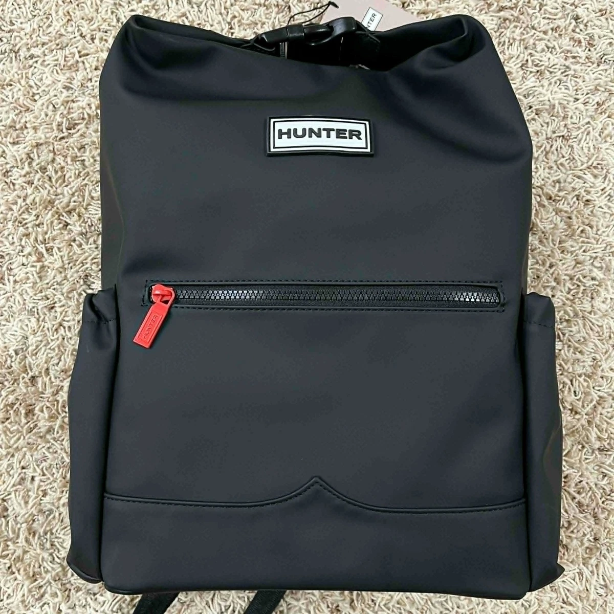 HUNTER Original Topclip Rubberized Leather Backpack Water Resistant Black 11L HUNTER Original Top Clip Backpack | endource main image 2