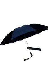 Knirps Red Dot Vintage Telescoping Umbrella Blue With Zip Case