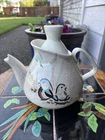Vintage MCM Red Wing Bob White Quail Tea Pot Pottery Excellent Condition