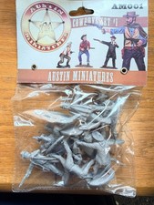 AUSTIN MINIATURES #AM001 COWBOY SET 1 PLASTIC COLLECTABLE FIGURES 1/32 NEW