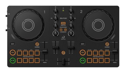 AlphaTheta DDJ-FLX2 Compact 2-Channel DJ Controller - Streaming-Ready, Black 