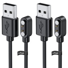 Smart Watch Charger for Letsfit Willful YAMAY VeryFitPro,  2-Pack 3.3-Feet...