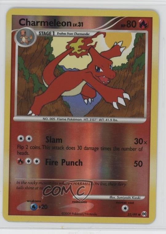 Charmeleon Reverse Foil Pokémon Platinum Arceus #35 2009