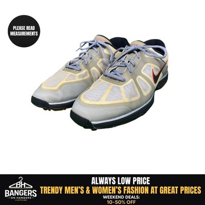 Nike Hyperfuse Lunar Ascend Golf Cleats Shoes 483841-100 Mens 14 Cream Gray 1885
