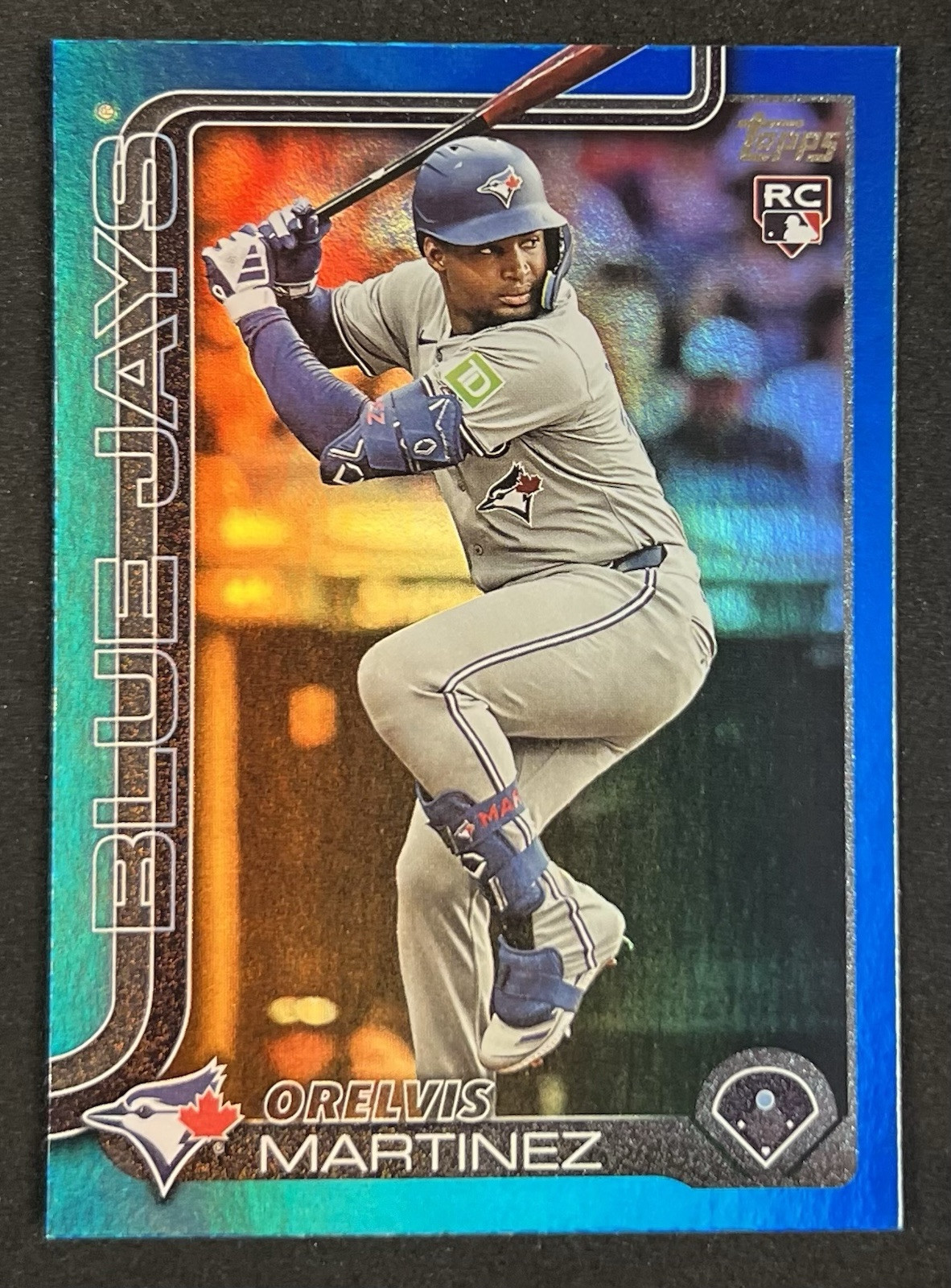 Orelvis Martinez #18 | 2025 Topps Series 1 Rookie Blue Foil # 10/150 - Blue Jays