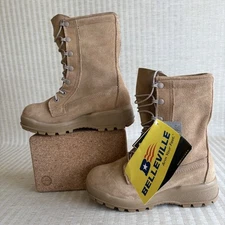 Belleville Boots Mens Size 4 Wide Tan Gore Tex Waterproof Military ICWR Made USA