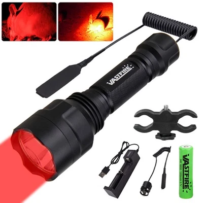 VASTFIRE C8 Taktische Grün/Rot LED Taschenlampe Outdoor Jagd Lampe Licht Torch Fackel DE